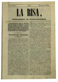 La risa : enciclopedia de extravagancias. Tom. I, Núm. 9º, 28 de mayo de 1843 | Biblioteca Virtual Miguel de Cervantes