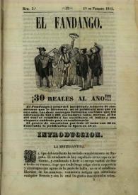 El fandango : periódico nacional : papelito ... satírico escrito por los redactores de La Risa inundado de caricaturas ... Núm. 3º, 15 de febrero de 1845 | Biblioteca Virtual Miguel de Cervantes