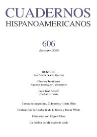 Cuadernos Hispanoamericanos. Núm. 606, diciembre 2000 | Biblioteca Virtual Miguel de Cervantes