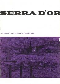 Serra d'Or. Any IV, núm. 3, març 1962 | Biblioteca Virtual Miguel de Cervantes