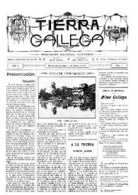 Tierra Gallega (Montevideo, 1917-1918) [Reprodución]. Núm. 1, 11 de febrero de 1917 | Biblioteca Virtual Miguel de Cervantes