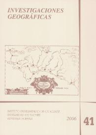 Investigaciones Geográficas. Núm. 41, 2006 | Biblioteca Virtual Miguel de Cervantes