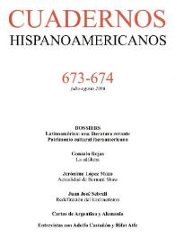 Cuadernos Hispanoamericanos. Núm. 673-674, julio-agosto 2006 | Biblioteca Virtual Miguel de Cervantes