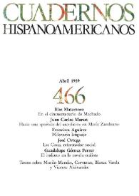 Cuadernos Hispanoamericanos. Núm. 466, abril 1989 | Biblioteca Virtual Miguel de Cervantes