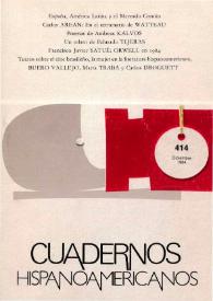 Cuadernos Hispanoamericanos. Núm. 414, diciembre 1984 | Biblioteca Virtual Miguel de Cervantes