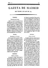 Gazeta de Madrid. 1809. Núm. 125, 5 de mayo de 1809 | Biblioteca Virtual Miguel de Cervantes