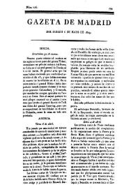 Gazeta de Madrid. 1809. Núm. 126, 6 de mayo de 1809 | Biblioteca Virtual Miguel de Cervantes