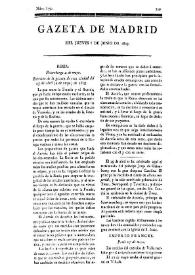 Gazeta de Madrid. 1809. Núm. 159, 8 de junio de 1809 | Biblioteca Virtual Miguel de Cervantes