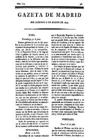 Gazeta de Madrid. 1809. Núm. 219, 6 de agosto de 1809 | Biblioteca Virtual Miguel de Cervantes