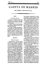 Gazeta de Madrid. 1809. Núm. 224, 11 de agosto de 1809 | Biblioteca Virtual Miguel de Cervantes