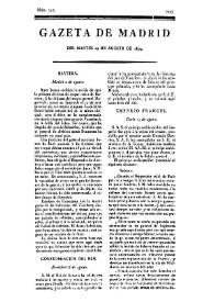 Gazeta de Madrid. 1809. Núm. 242, 29 de agosto de 1809 | Biblioteca Virtual Miguel de Cervantes