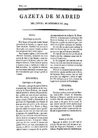 Gazeta de Madrid. 1809. Núm. 251, 7 de septiembre de 1809 | Biblioteca Virtual Miguel de Cervantes