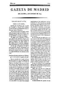 Gazeta de Madrid. 1809. Núm. 291, 17 de octubre de 1809 | Biblioteca Virtual Miguel de Cervantes