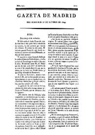 Gazeta de Madrid. 1809. Núm. 292, 18 de octubre de 1809 | Biblioteca Virtual Miguel de Cervantes