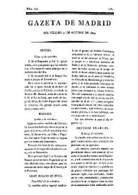 Gazeta de Madrid. 1809. Núm. 294, 20 de octubre de 1809 | Biblioteca Virtual Miguel de Cervantes