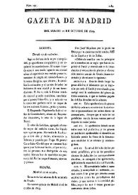 Gazeta de Madrid. 1809. Núm. 295, 21 de octubre de 1809 | Biblioteca Virtual Miguel de Cervantes