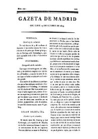 Gazeta de Madrid. 1809. Núm. 297, 23 de octubre de 1809 | Biblioteca Virtual Miguel de Cervantes