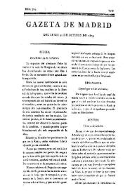 Gazeta de Madrid. 1809. Núm. 304, 30 de octubre de 1809 | Biblioteca Virtual Miguel de Cervantes