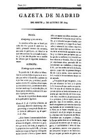 Gazeta de Madrid. 1809. Núm. 305, 31 de octubre de 1809 | Biblioteca Virtual Miguel de Cervantes