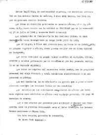 Carta dirigida al Señor Cónsul General de los Estados Unidos Mexicanos de Nueva York solicitando que todos los objetos personales de Carlos Esplá sean admitidos en México, Nueva York | Biblioteca Virtual Miguel de Cervantes