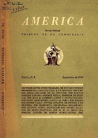 América : Revista Mensual, Tribuna De La Democracia. Número 51, septiembre de 1946 | Biblioteca Virtual Miguel de Cervantes