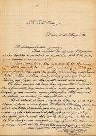 Carta de M. Macías a F. Fita comunicándole las notas que le ha envíado H. Dessau acerca de dos inscripciones de Astorga. Le adjunta fotografía de la primera / Boletín de la Comisión de Monumentos de Orense | Biblioteca Virtual Miguel de Cervantes