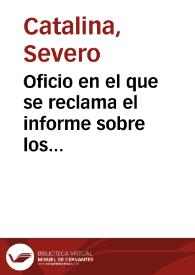 Oficio en el que se reclama el informe sobre los antigüedades descubiertas en Espinosa de Henares con motivos de las obras del ferrocarril Madrid-Zaragoza. | Biblioteca Virtual Miguel de Cervantes