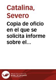 Copia de oficio en el que se solicita informe sobre el estado de las ruinas de Itálica, necesario para la distribución de fondos destinados a la reparación y conservación de monumentos históricos. | Biblioteca Virtual Miguel de Cervantes