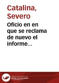 Oficio en en que se reclama de nuevo el informe solicitado por la Dirección General de Instrucción Pública sobre las ruinas de Itálica. | Biblioteca Virtual Miguel de Cervantes