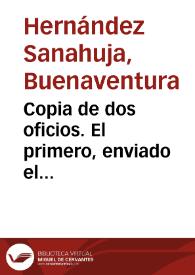 Copia de dos oficios. El primero, enviado el 23-6-1866, trata del traslado al Museo Arqueológico de Tarragona de tres inscripciones (en dos lápidas y un sarcófago). El segundo, de 10-8-1866, relata el rescate de cuatro inscripciones de las ruinas de una casa en construcción en la zona del Forum, compradas por la Comisión de Monumentos con el objeto de ser también trasladadas al Museo. | Biblioteca Virtual Miguel de Cervantes