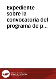 Expediente sobre la convocatoria del programa de premios de la Comisión de Monumentos de Granada y la Memoria de las actas y trabajos desde 20  mayo de 1866 a finales de 1867 | Biblioteca Virtual Miguel de Cervantes