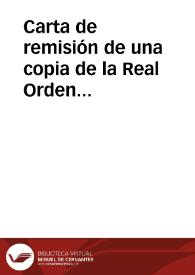 Carta de remisión de una copia de la Real Orden expedida por el Ministerio de la Guerra por la que se pone a disposición de la Academia las antigüedades de Sagunto; se adjunta también una comunicación de la Comisión de Monumentos de Valencia sobre este asunto. | Biblioteca Virtual Miguel de Cervantes