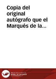 Copia del original autógrafo que el Marqués de la Cañada envía a Carbonell y que éste remite a la Academia. El documento contiene los precios en reales de vellón de cada una las series de monedas que asciende a un total de  70.600, así como el precio por moneda de las series de Luis XIV y Luis XV (20 cada una), de la serie de hombres ilustres del siglo XVIII (12 cada una), de las medallas de oro (su peso al que se le añade un 50%), de plata (su peso más un 30%), de los medallones de bronce (60 reales de vellón cada uno), de las medallas grandes de bronce (45 cada una), de las medallas de bronce pequeñas (12 ) y de las medallas de oro de los reyes godos (100 reales de vellón cada una). | Biblioteca Virtual Miguel de Cervantes