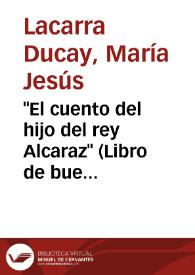 "El cuento del hijo del rey Alcaraz" (Libro de buen amor, 128-41) entre Oriente y Occidente / María Jesús Lacarra | Biblioteca Virtual Miguel de Cervantes