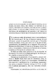 Informe acerca de la declaración de Monumento Nacional de la iglesia de Santa Tecla del pueblo de Cervera de la Cañada, provincia de Zaragoza, solicitado por la Dirección General de Bellas Artes a solicitud de la Comisión Provincial de Monumentos de Zaragoza y en virtud de instancia de las autoridades y vecindario de dicho pueblo / Eduardo Ibarra y Rodríguez | Biblioteca Virtual Miguel de Cervantes