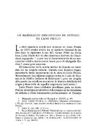 Un manuscrito desconocido de Antonio de León Pinelo. [Real Junta de Guerra, de Indias. Su origen, forma y jurisdicción]tonio de León Pinelo / Lewis Hanke | Biblioteca Virtual Miguel de Cervantes