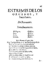 Entremes de los organos, y sacristanes / De Benauente | Biblioteca Virtual Miguel de Cervantes