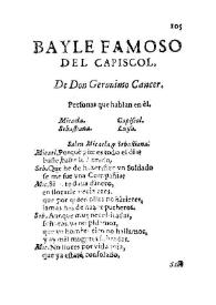 Bayle famoso del capiscol / De Don Geronimo Cancer | Biblioteca Virtual Miguel de Cervantes