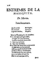 Entremes de la mariquita / De Don Agustín Moreto | Biblioteca Virtual Miguel de Cervantes