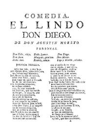 Comedia. El lindo don Diego / De Don Agustín Moreto | Biblioteca Virtual Miguel de Cervantes