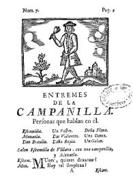 Entremes de La campanilla / [Agustín Moreto] | Biblioteca Virtual Miguel de Cervantes