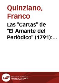 Las "Cartas" de "El Amante del Periódico" (1791): "pública utilidad" y dirigismo ilustrado en la prensa dieciochesca cubana / Franco Quinziano | Biblioteca Virtual Miguel de Cervantes