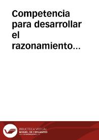 Competencia para desarrollar el razonamiento matemático a través de la resolución de sistemas de ecuaciones lineales con dos incógnitas | Biblioteca Virtual Miguel de Cervantes