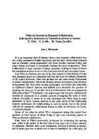 Vélez de Guevara as Dramatic Collaborator, with Specific Reference to "También la afrenta es veneno" (I. Vélez, II. Coello, III. Rojas Zorilla) / Ann L. Mackenzie | Biblioteca Virtual Miguel de Cervantes