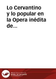 Lo Cervantino y lo popular en la Opera inédita de Antonio José "El Mozo de Mulas" / Palacios Garoz, Miguel Angel | Biblioteca Virtual Miguel de Cervantes