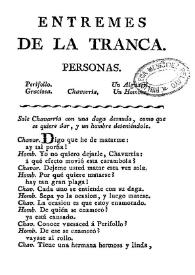 Entremes de la tranca | Biblioteca Virtual Miguel de Cervantes