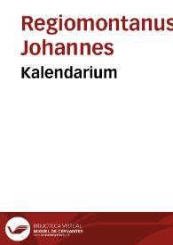 Kalendarium | Biblioteca Virtual Miguel de Cervantes