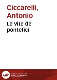 Le vite de pontefici | Biblioteca Virtual Miguel de Cervantes