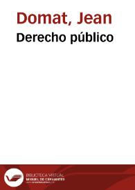 Derecho público | Biblioteca Virtual Miguel de Cervantes