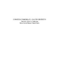 El galán secreto / Antonio Mira de Amescua ; ed. Teresa Ferrer Valls | Biblioteca Virtual Miguel de Cervantes